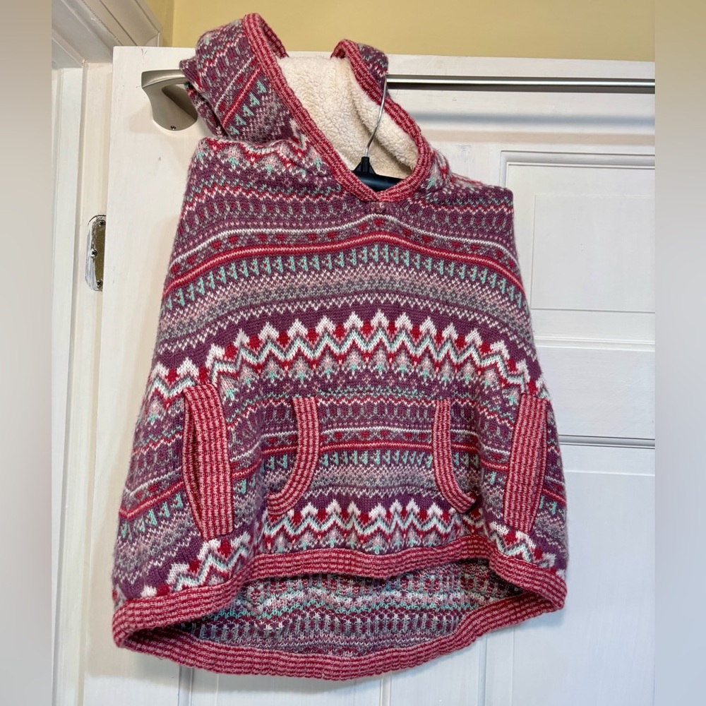 Matilda Jane Friends Forever Girls Hooded Poncho Sweater – Size 4